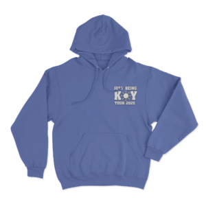Just Being Koy 2024 Tour Unisex Hoodie Blue