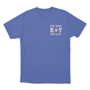 Just Being Koy 2024 Tour Unisex T Shirt Blue